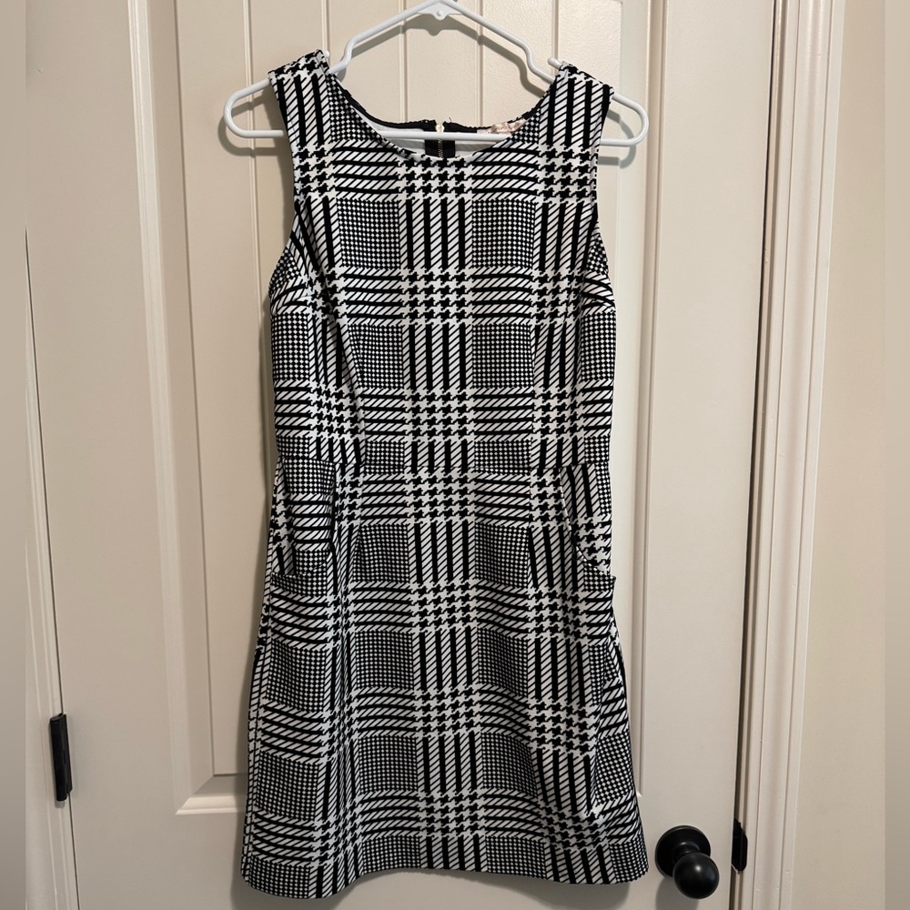 Houndstooth Print Dress